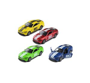Auto kovové s pruhy na zpětné natažení 12 cm
