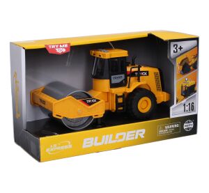 Auto stavební válec na setrvačník s efekty 25 cm
