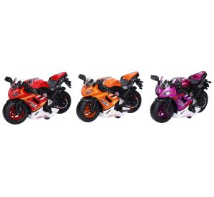 Motorka na zpětné natažení s efekty 16cm