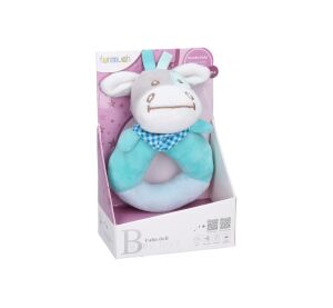 Chrastítko plyš kroužek osel 13cm