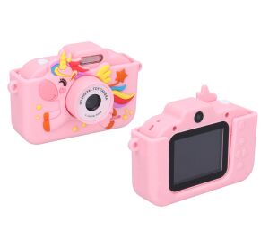 Dětský digitální fotoaparát silikonové pouzdro jednorožec - foto 48Mpx, video Full HD