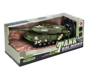 Tank RC na dálkové ovládání s efekty 28 cm