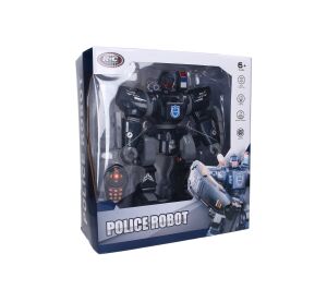 Robot Police střílející s efekty RC na dálkové ovládání 38 cm