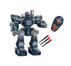 Robot Police střílející s efekty RC na dálkové ovládání 38 cm