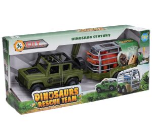 Auto šroubovací s vlečkou a dinosaurem 34 cm