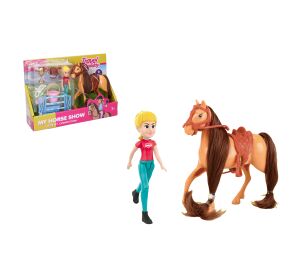 Kůň jezdecké závody set s figurkou 12,5 cm