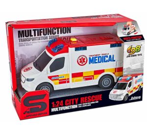 Auto sanitka s efekty 15,5 cm