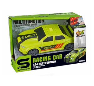 Auto závodní zelené s efekty 16 cm