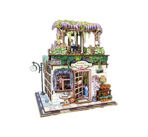 Stavebnice 3D dřevěná - Květinářství 14,5x17,1x21,8 cm