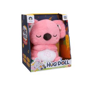 Koala plyšová dýchající růžová s efekty 27 cm