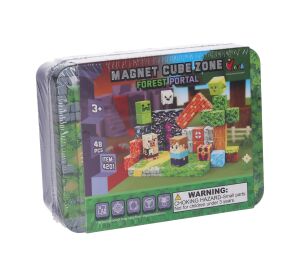 Stavebnice Magnet Cube Zone - Forest Portal 48 dílků