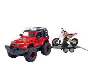 Terénní auto s motorkou a efekty 43 cm