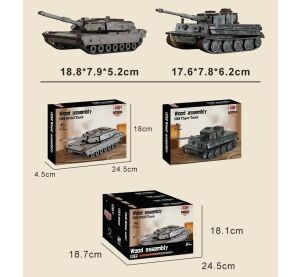 Stavebnice dřevěná Tank 18 cm