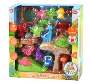 Playgo Sopka s dinosaury set s efekty 32,5x7,5x23,5 cm
