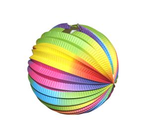 Lampion koule rainbow 25 cm