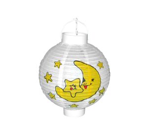 Lampion 20cm měsíc a hvězdy na baterie