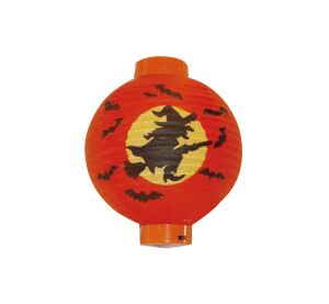 Lampion 20 cm na baterie čarodějnice/halloween