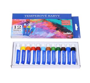 Temperová barva set kov 12ks - 12ml