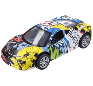 Auto s graffiti kovové 9 cm