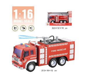 Auto hasičské s vodním dělem a efekty 27 cm