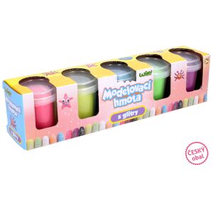 Modelovací hmota s třpytkami, 5 x 56g - Český obal