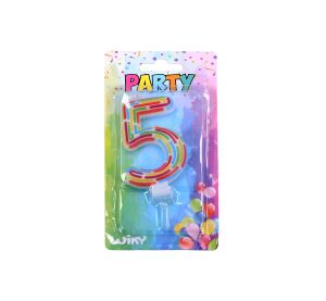 Párty svíčka číslo 5 Čárky