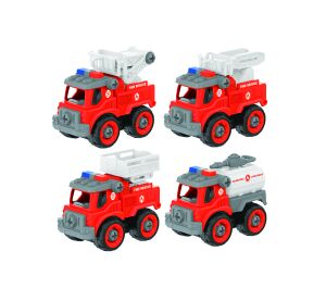 Auto šroubovací hasičské set 4 ks 13 cm