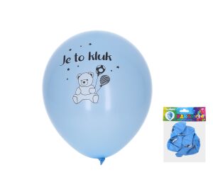 Balónek nafukovací 30 cm - sada 5ks, Kluk
