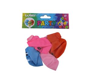 Balónek nafukovací 30 cm - sada 5ks, s číslem 18