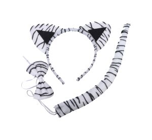 Set karneval - čelenka kravička/bílý tygr