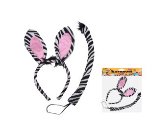 Set karneval - čelenka zebra