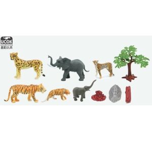 Zvířátka figurky divoká zvěř 6 ks set 10 cm