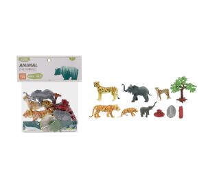 Zvířátka figurky divoká zvěř 6 ks set 10 cm