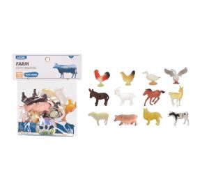 Zvířátka figurky farma 12 ks set 10 cm