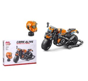 Stavebnice motorka s helmou 17 cm