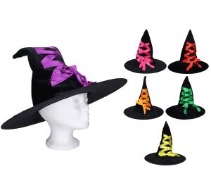 Set karneval - čarodějnický klobouk 44x38 cm MIX