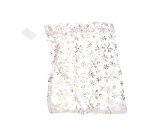Sáček ORGANZA Vločky 20x30 cm Vánoce
