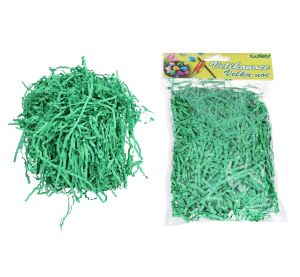 Tráva dekorační papírová, zelená 30g