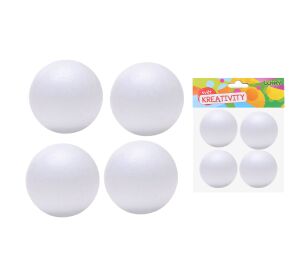 Koule dekorační polystyrénové 7 cm, 4ks