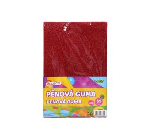 Pěnová guma A4 20x30 cm glitter, samolepící 10 ks