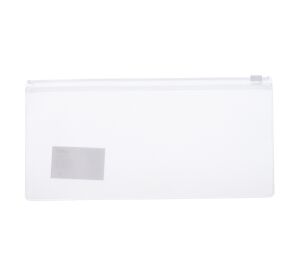 Složka se zipem 23x11 cm - Transparentní