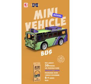 3D puzzle dřevěné - Autobus 14 cm