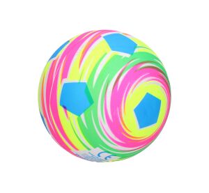 Míč guma nenafouknutý - fotbal duha 22 cm