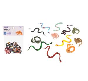 Zvířátka figurky hadi set 12ks 10 cm