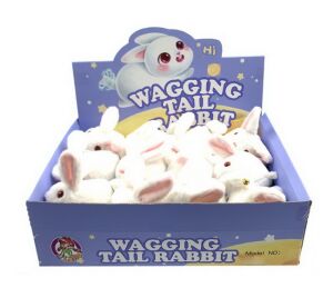 Králík natahovací vrtí ocáskem 14 cm