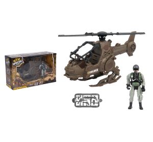 Vojenský vrtulník s pilotem 23 cm
