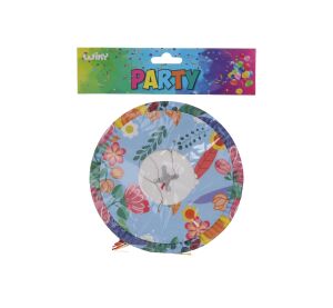 Lampion válec 16 cm Květiny