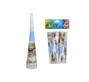 Párty trumpetky DINO 20 cm, 6 ks