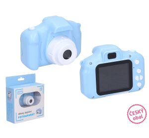 Dětský digitální fotoaparát modrý - foto 12Mpx, video Full HD - český obal