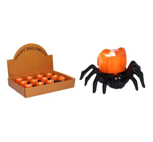 Dekorace Halloween pavouk 9x6x5,5 cm svítící